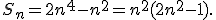  S_n = 2n^4 - n^2 = n^2 (2n^2-1). 