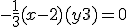 -\frac{1}{3}(x-2)+(y+3) = 0
