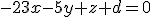 -23x-5y+z+d=0