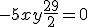 -5x + y + \frac{29}{2} = 0