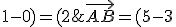 \vec{AB}=(5-3;0-1;1-0)=(2;-1;1)