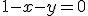 1-x-y = 0