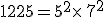 1225=5^2\times  \,7^2