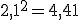 2,1^2=4,41