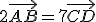 2\vec{AB}=7\vec{CD}