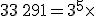 33\,291=3^5\times 137