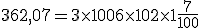 362,07=3\times   100+6\times   10+2\times   1+\frac{7}{100}