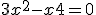 3x^2 - x + 4 = 0