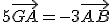 5\vec{GA}=-3\vec{AB}