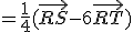 =\frac{1}{4}(\vec{RS}-6\vec{RT})
