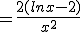 f''(x) =\frac{2(lnx-2)}{x^2}