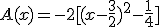 A(x)=-2[(x-\frac{3}{2})^2-\frac{1}{4}]