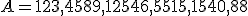 A = 123,45 + 89,12 + 546,55 + 15,15 + 40,88