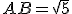 AB=\sqrt{5}