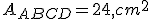 A_{ABCD}=24_,cm^2