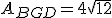 A_{BGD}=4\sqrt{12}