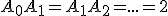 A_0A_1=A_1A_2=...=2