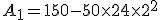 A_1=150-50\times   2+4\times   2^2