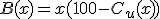 B(x) = x(100-C_u(x))