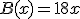 B(x)=18x