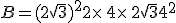 B=(2\sqrt{3})^2+2\times  \,4\times  \,2\sqrt{3}+4^2