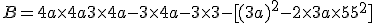 B=4a\times   4a+3\times   4a-3\times   4a-3\times   3-[(3a)^2-2\times   3a\times   5+5^2]