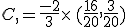 C,=\frac{-2}{3}\times  \,(\frac{16}{20}+,\frac{3}{20})