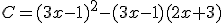 C=(3x-1)^2-(3x-1)(2x+3)