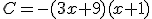 C=-(3x+9)(x+1)