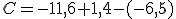 C=-11,6+1,4-(-6,5)