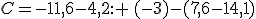 C=-11,6-4,2: \,(-3)-(7,6-14,1)