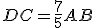 DC = \frac{7}{5}AB