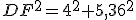 DF^2=4^2+5,36^2