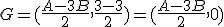 G = (\frac{A-3B}{2}, \frac{3-3}{2}) = (\frac{A-3B}{2}, 0) 