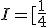 I=[\frac{1}{4};+\infty[.