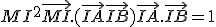 MI^2+\vec{MI}. (\vec{IA}+\vec{IB}  )+\vec{IA}.\vec{IB}=1