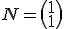 N = \begin{pmatrix}1\\1\end{pmatrix}