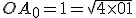 OA_0=1=\sqrt{4\times   0+1}