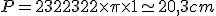 P=2+3+2+2+3+2+2\times   \pi\times   1\simeq 20,3cm