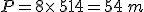 P=8\times  \,5+14=54\,m