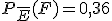 P_{\overline{E}}(F) = 0,36