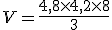 V=\frac{4,8\times   4,2 \times   8}{3}