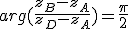 arg(\frac{z_B-z_A}{z_D-z_A})=\frac{\pi}{2}