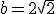 b=2\sqrt{2}