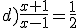 d)\frac{x+1}{x-1}=\frac{1}{2}