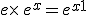 e\times  \,e^x=e^{x+1}