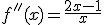 f''(x)=\frac{2x-1}{x}