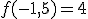 f(-1,5)=4