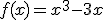 f(x) = x^3 - 3x