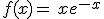 f(x)=\,xe^{-x}